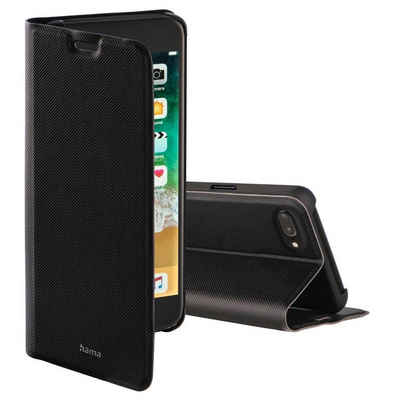Hama Smartphone-Hülle Booklet für Apple iPhone 6, iPhone 6s, iPhone 7, iPhone 8, schwarz, Schlankes Design, Mit Standfunktion und Einsteckfächer