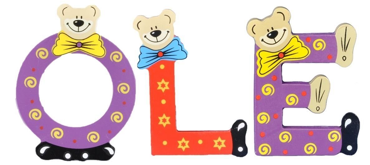 Namen-Set, sortiert Deko-Buchstaben - (Set, OLE St), 3 Holz-Buchstaben Playshoes Kinder