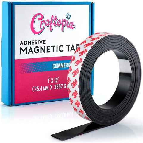 Craftopia Magnet Selbstklebender Magnetstreifen, schneidbar, 1,25x765cm, flexibel, 1