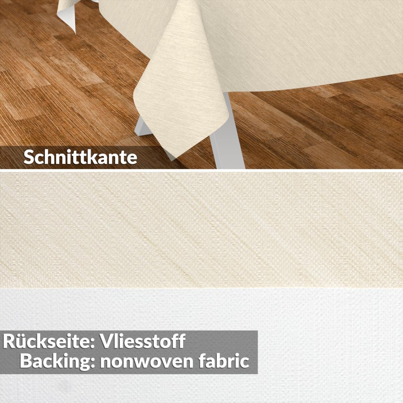 ANRO Tischdecke Wachstuchtischdecke Gartentischdecke Wachstischdecke (Einzelstück 1-tlg), Glatt 140x100cm wasserabweisend