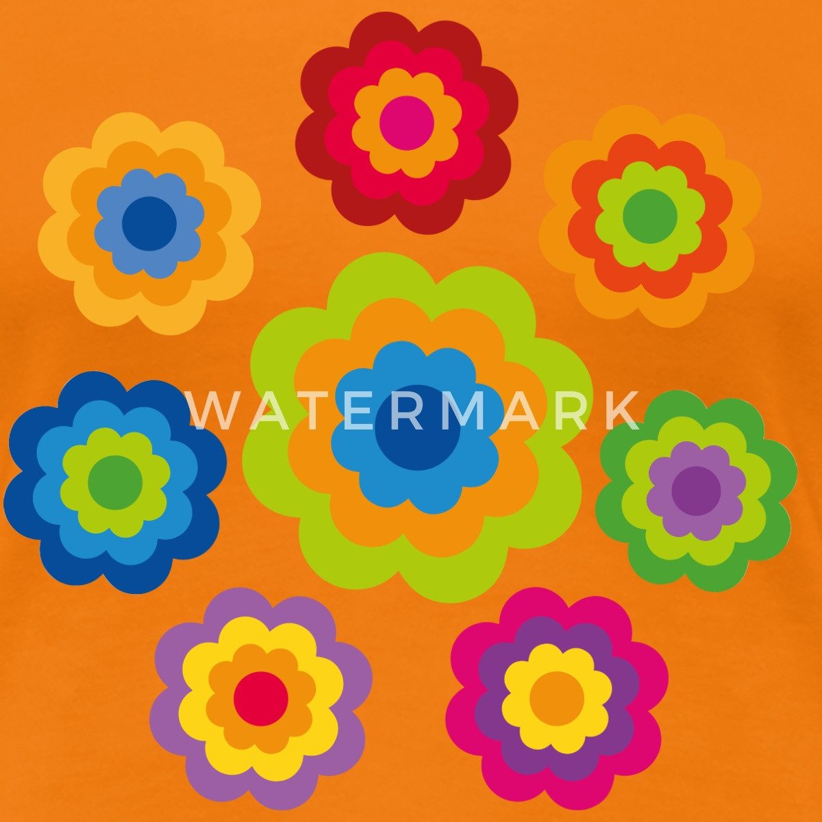 Spreadshirt T-Shirt 70er Jahre Hippie Flower günstig online kaufen