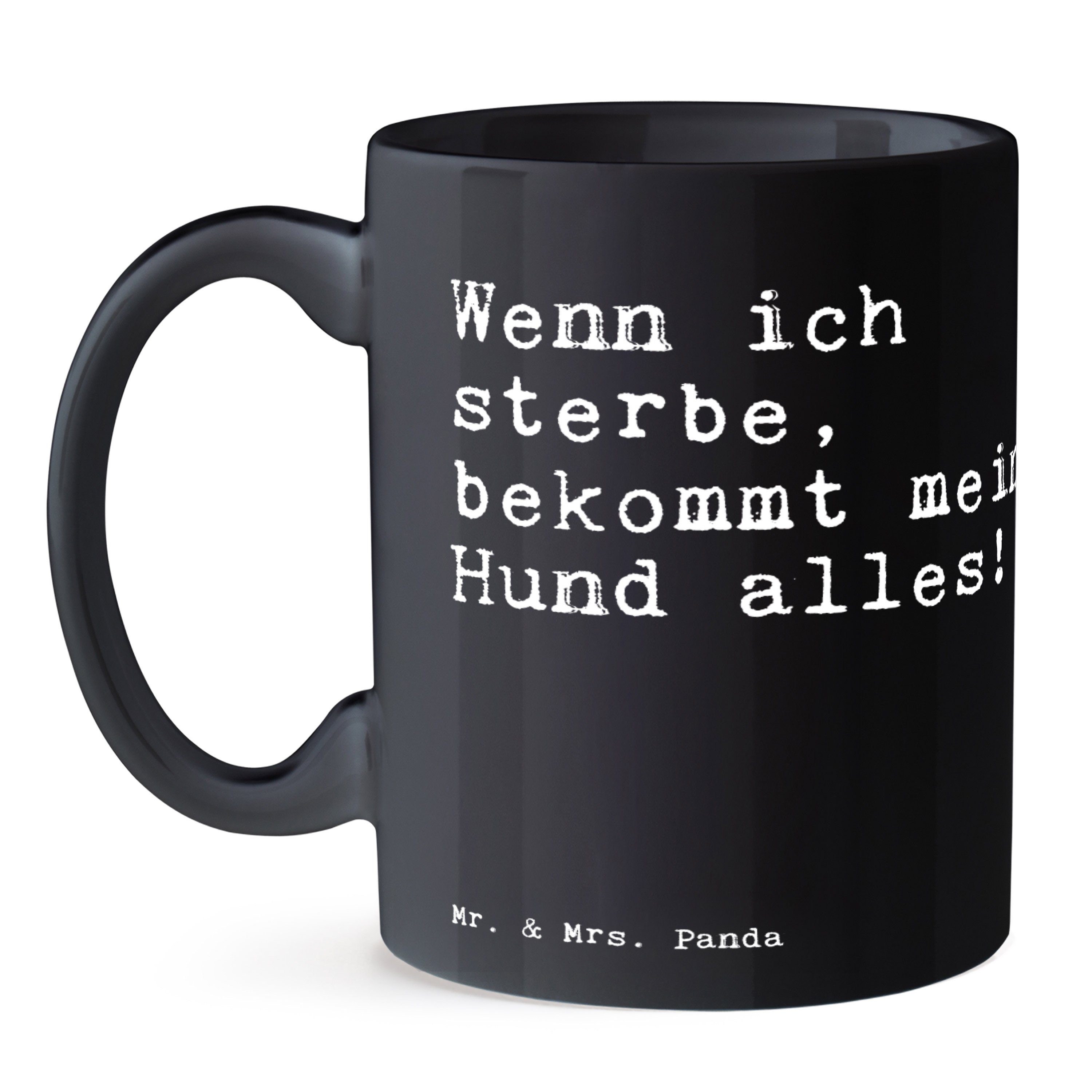 Schwarz Büro, Schwarz Mrs. & Frühstück, Wenn ich lu, sterbe, Panda Tasse - Geschenk, - Mr. Keramik bekommt...