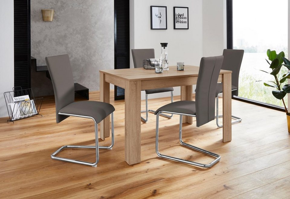 Homexperts Essgruppe »Nick2-Mulan«, (Set, 5-tlg), mit 4 Stühlen, Tisch