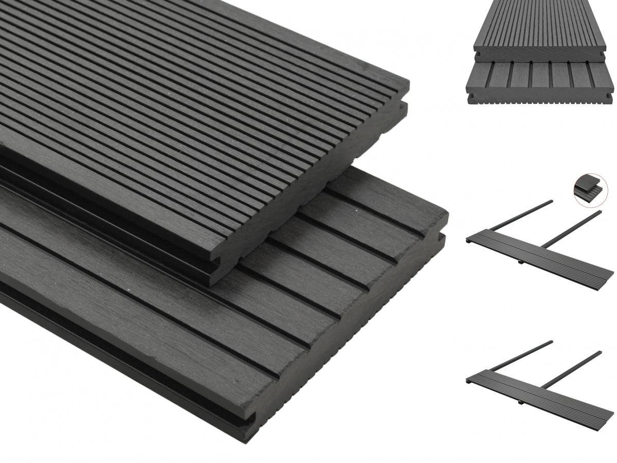 vidaXL Terrassendielen »WPC Massive Terrassendielen mit Zubehör 26 m² 2