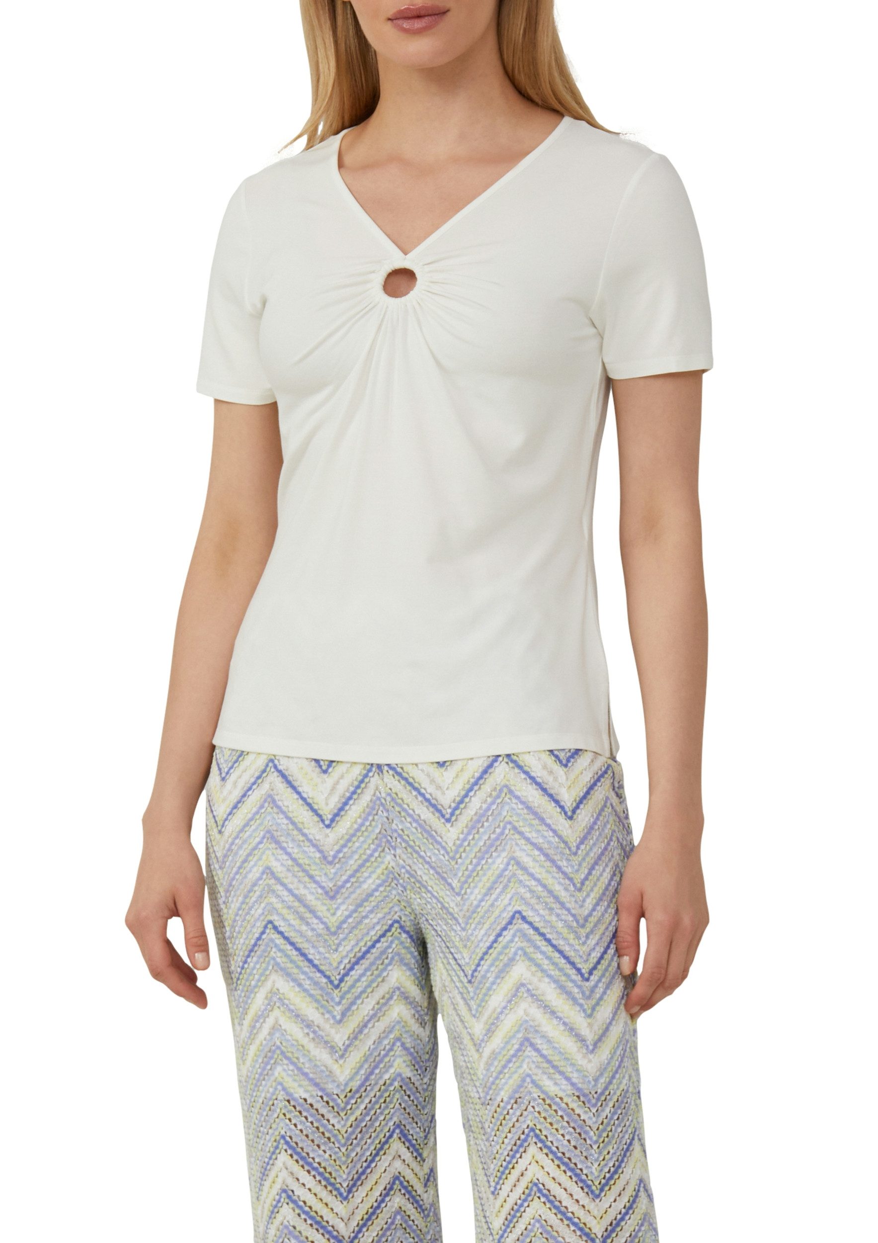 s.Oliver BLACK LABEL T-Shirt – Kurzarmshirt aus Viskosestretch