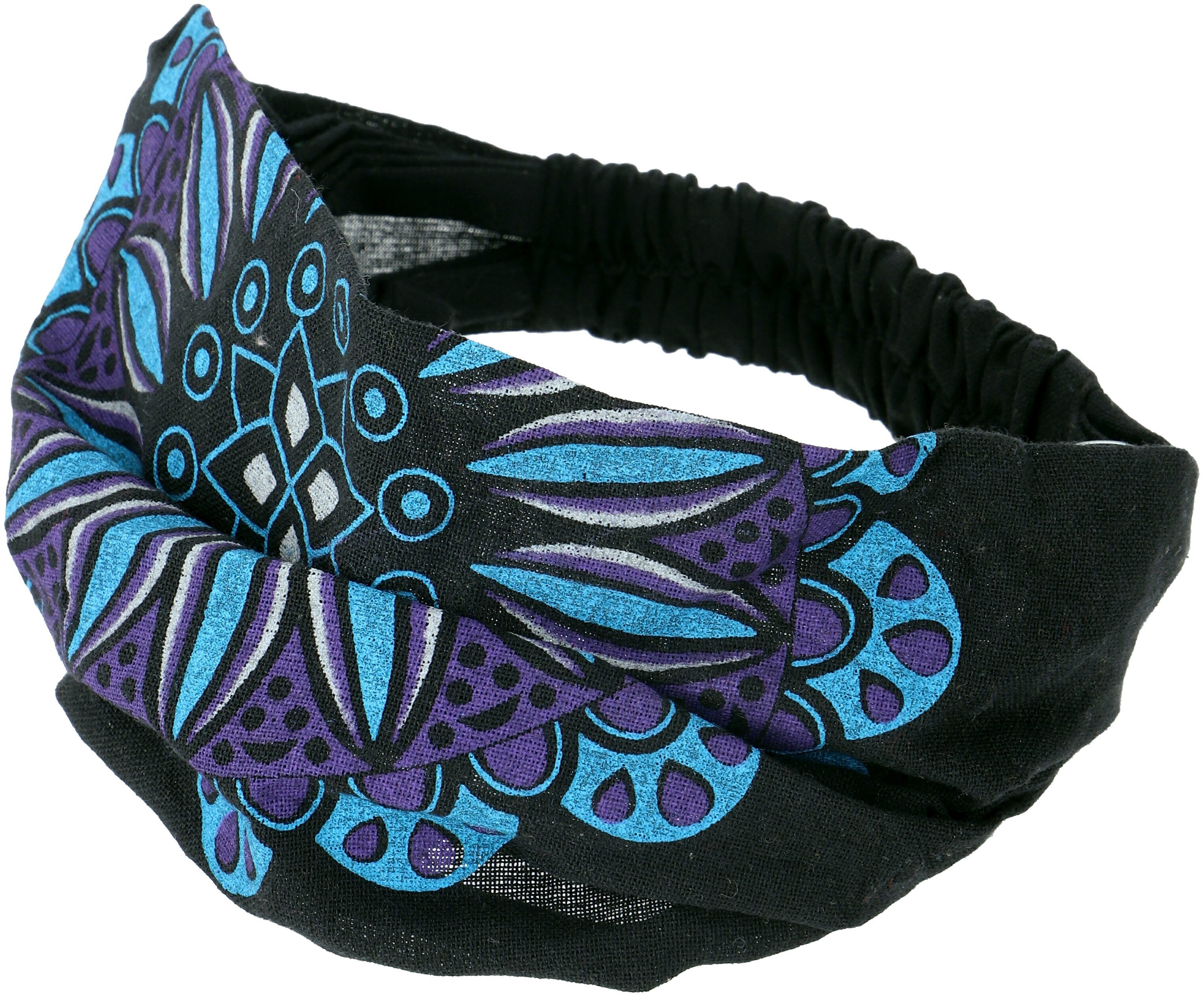 Guru-Shop Stirnband Haarband, Kopfband, Bandana mit farbenfrohem..