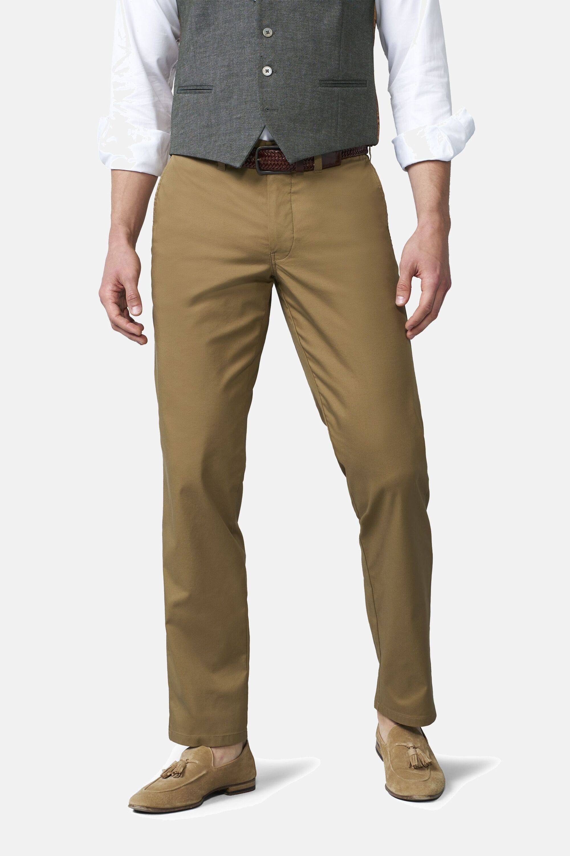 MEYER Chinos M5 Chino 1-6010 mit buntgewebtem Innenfutter