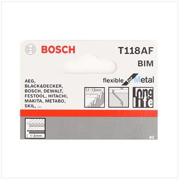 Bosch Professional Stichsägeblatt »Bosch T 118 AF Stichsägeblätter Flexible for Metal 5 Stk. 92 mm (2608634505)«