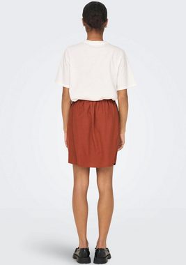 ONLY Minirock ONLKERRY MW SHORT BUT LINEN BL SKIRT PNT mit Leinen