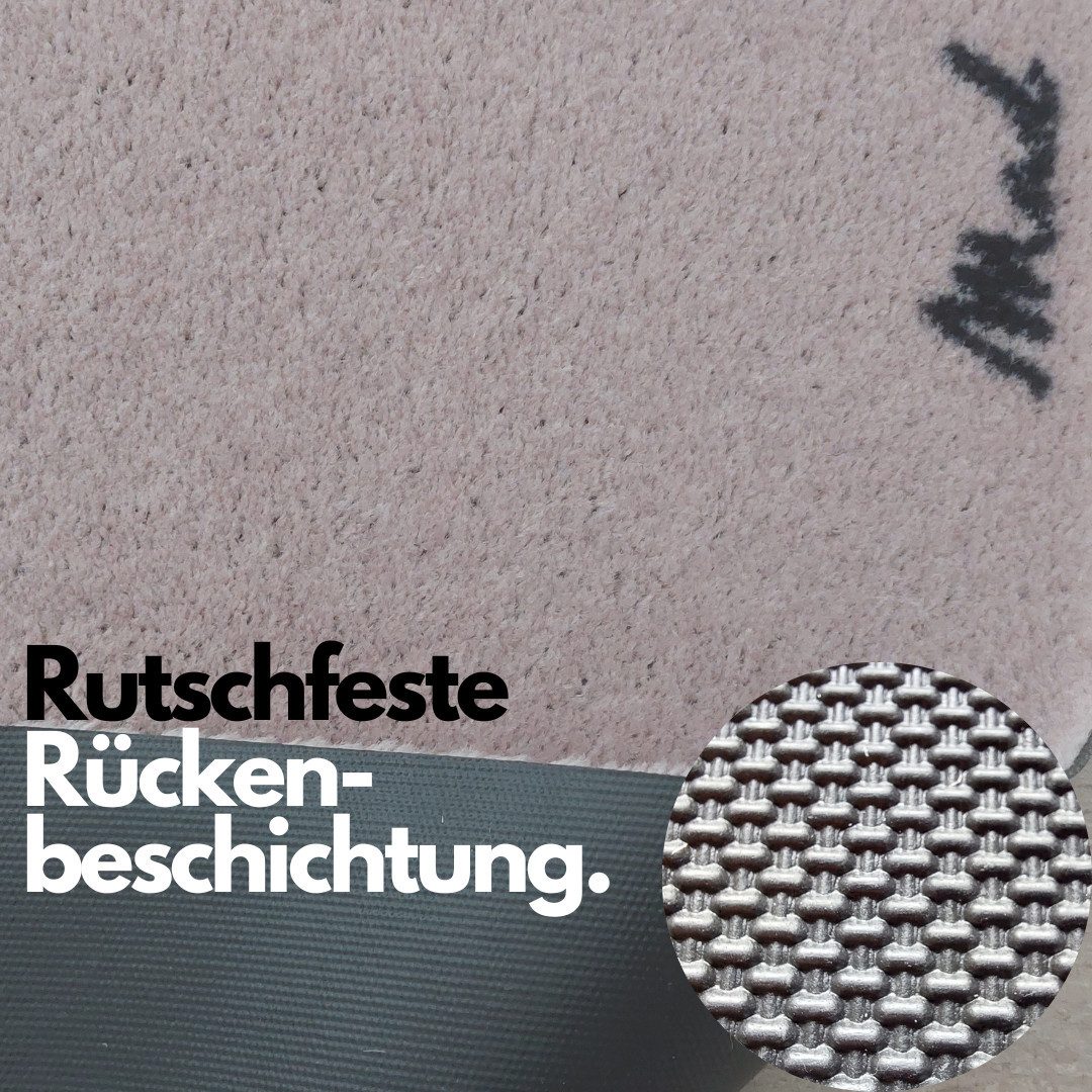 Mad about Mats Fußmatte Indoor Hello gestreift Print rutschfest, gelb grün beige, Höhe: 9 mm, bedruckter Türvorleger mit breiten Streifen und bunten Farben 50/7 – Bild 5 von 5
