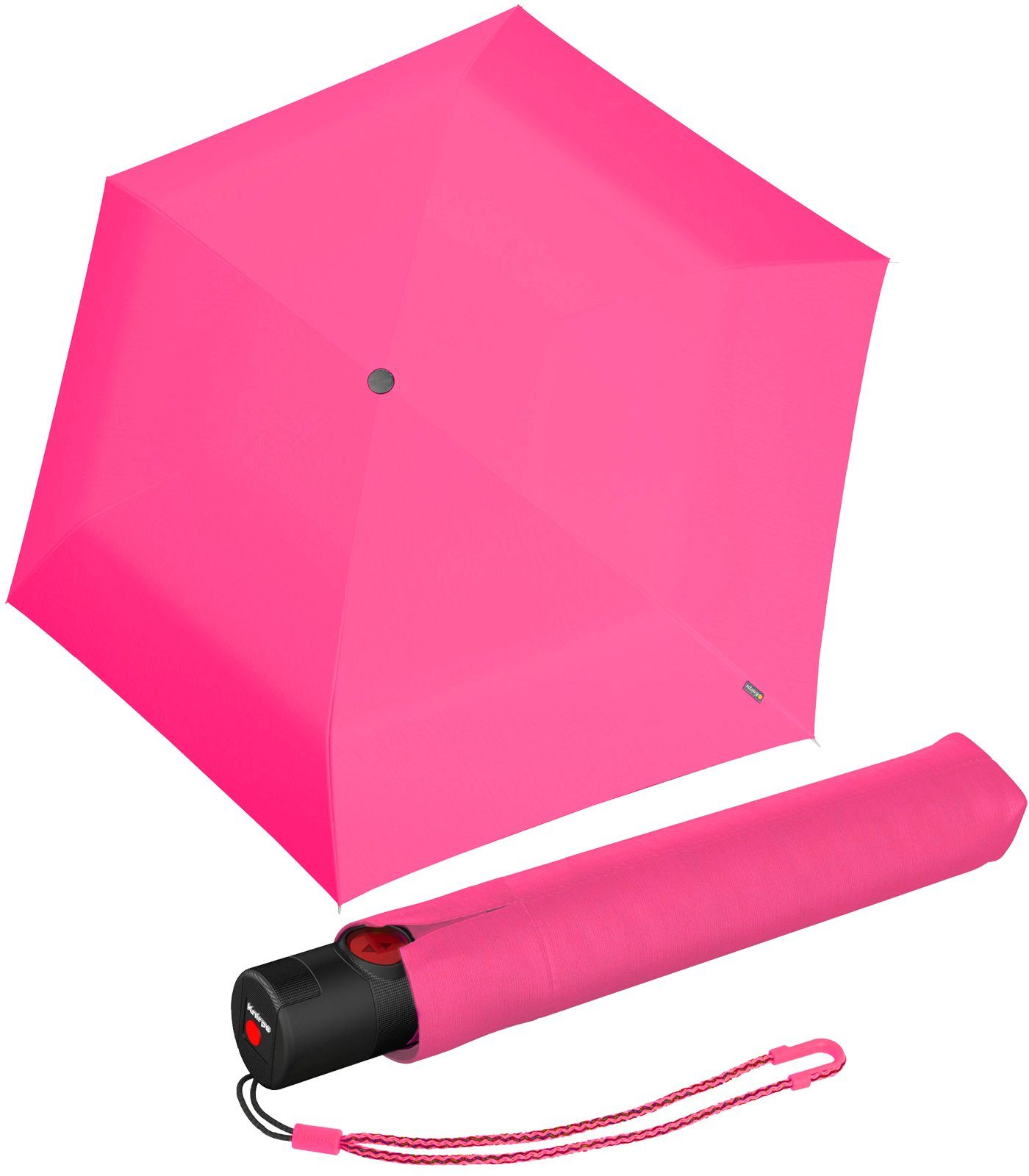 Knirps® pink der mit Taschenregenschirm Knirps Duomatic-Funktion schlanker, leichter mit leichteste Schirm Auf-Zu-Automatik,