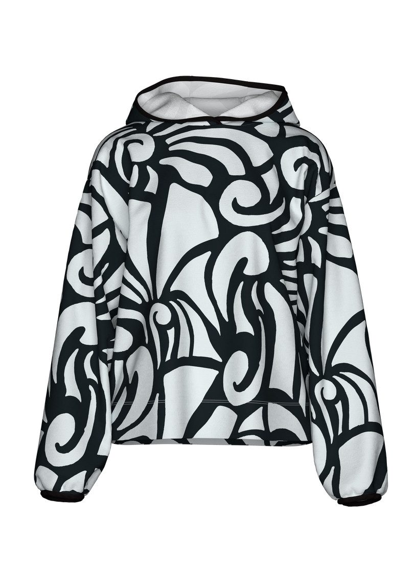 Trigema Kapuzensweatshirt TRIGEMA Hoodie mit abstraktem Allover-Print