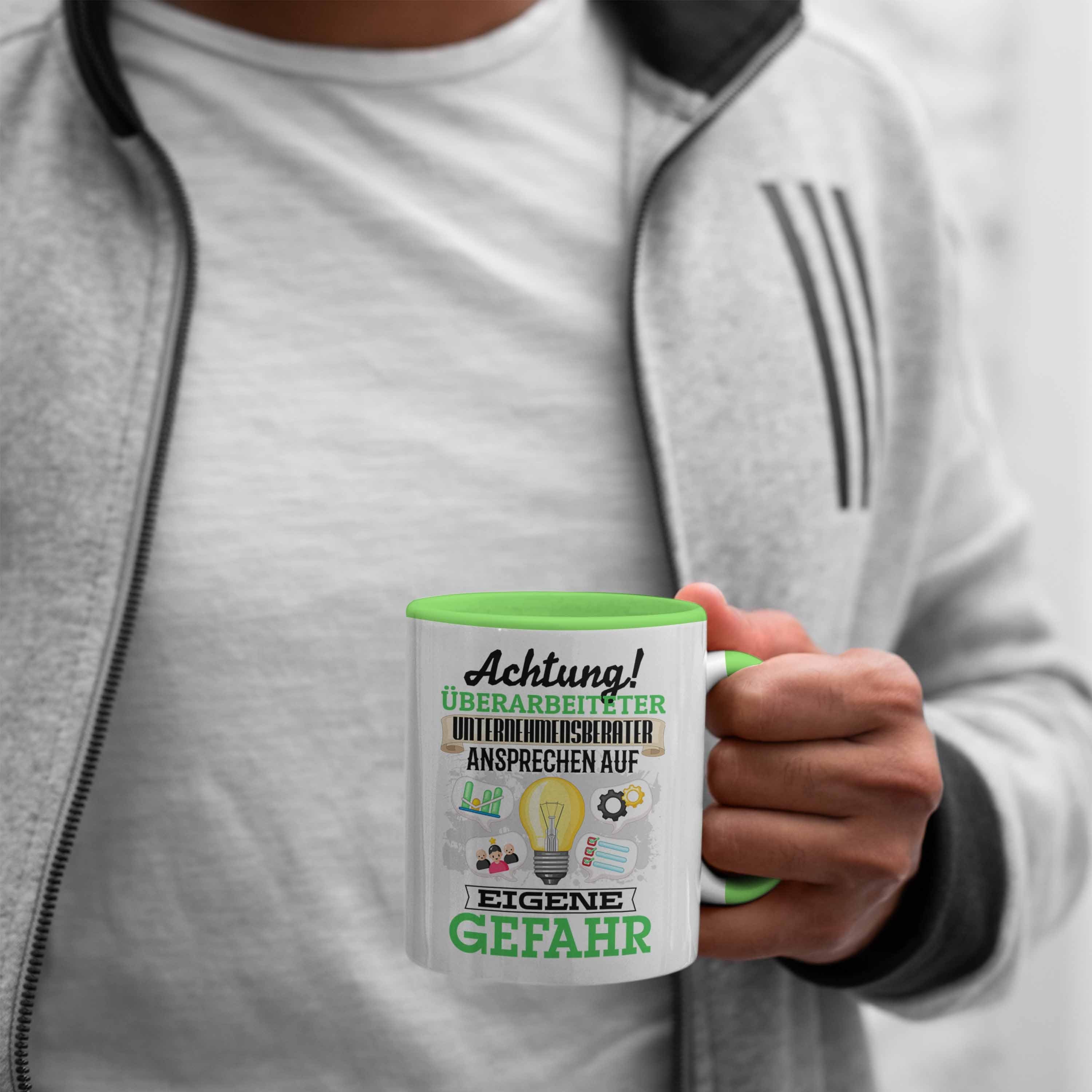 Geschenkidee Kaffee Grün Unternehmensberater Geschenk Tasse Tasse Spruch Trendation Lustiger
