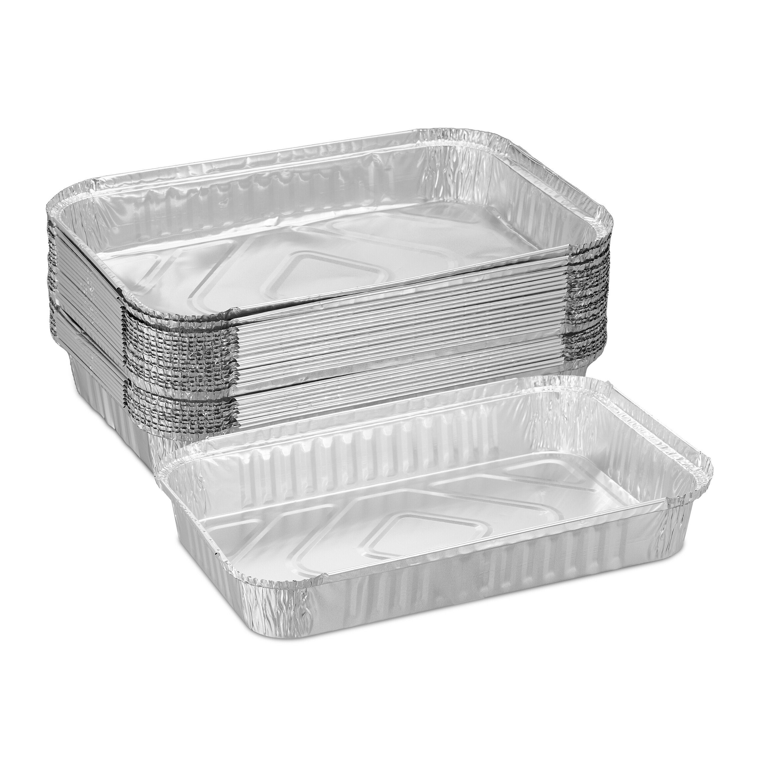 relaxdays Grillschale Aluschalen Grill 25er Set, Aluminium, (25-St)