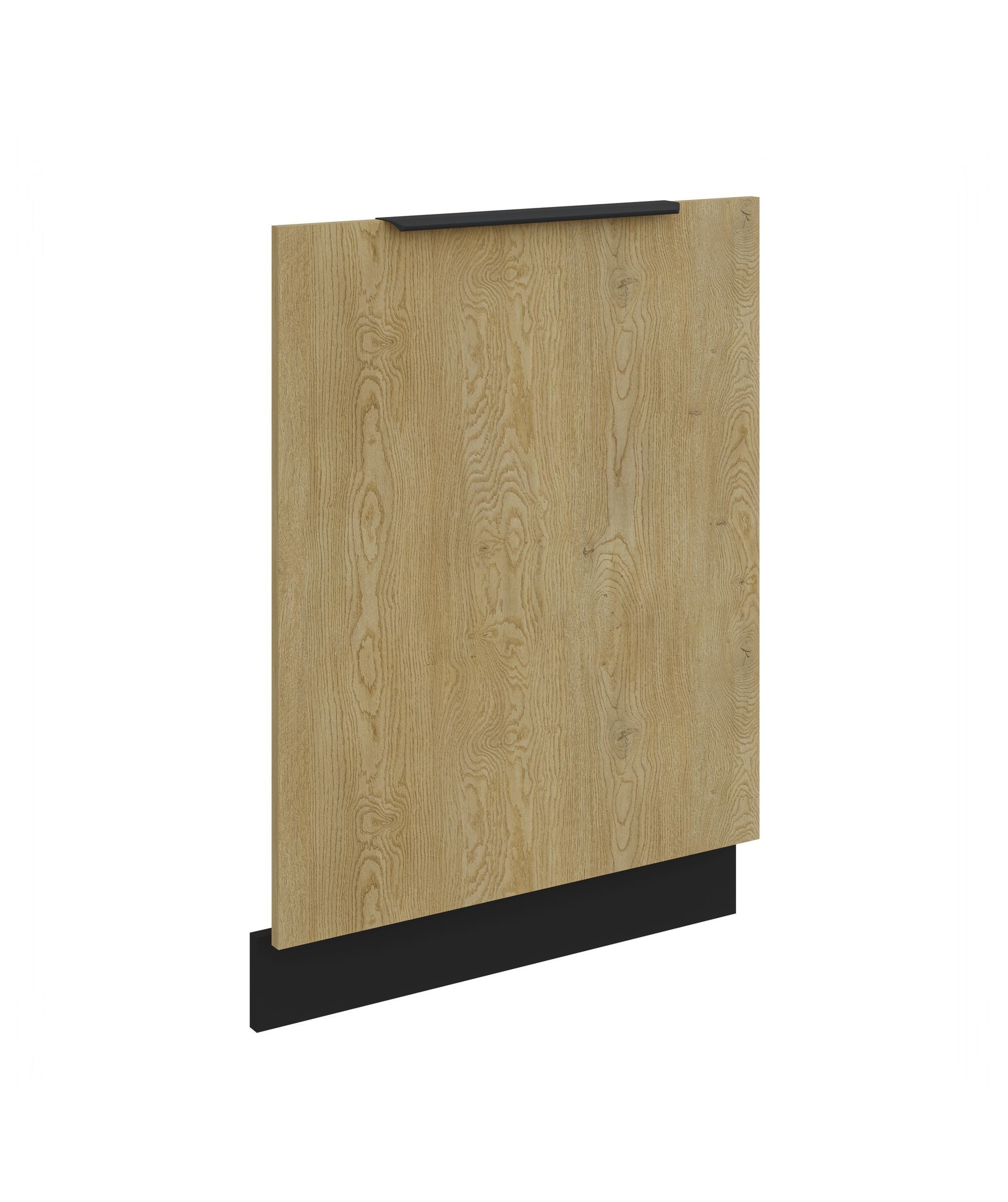 Küchen-Preisbombe Frontblende für vollintegrierten Geschirrspüler 60 cm Küche CREMONA Eiche Schwarz (Frontblende Geschirrspüler 60 cm vollintegriert, 1 St), Modern