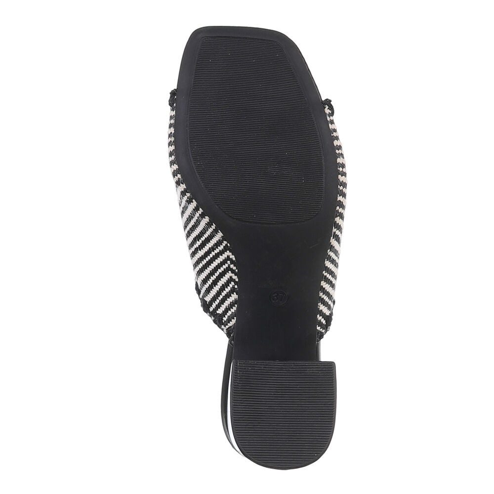Ital-Design Elegante Mules mit Absatz für Damen - Komfort und Stil Pantolette (89930112) Blockabsatz Sandalen & Sandaletten in Schwarz