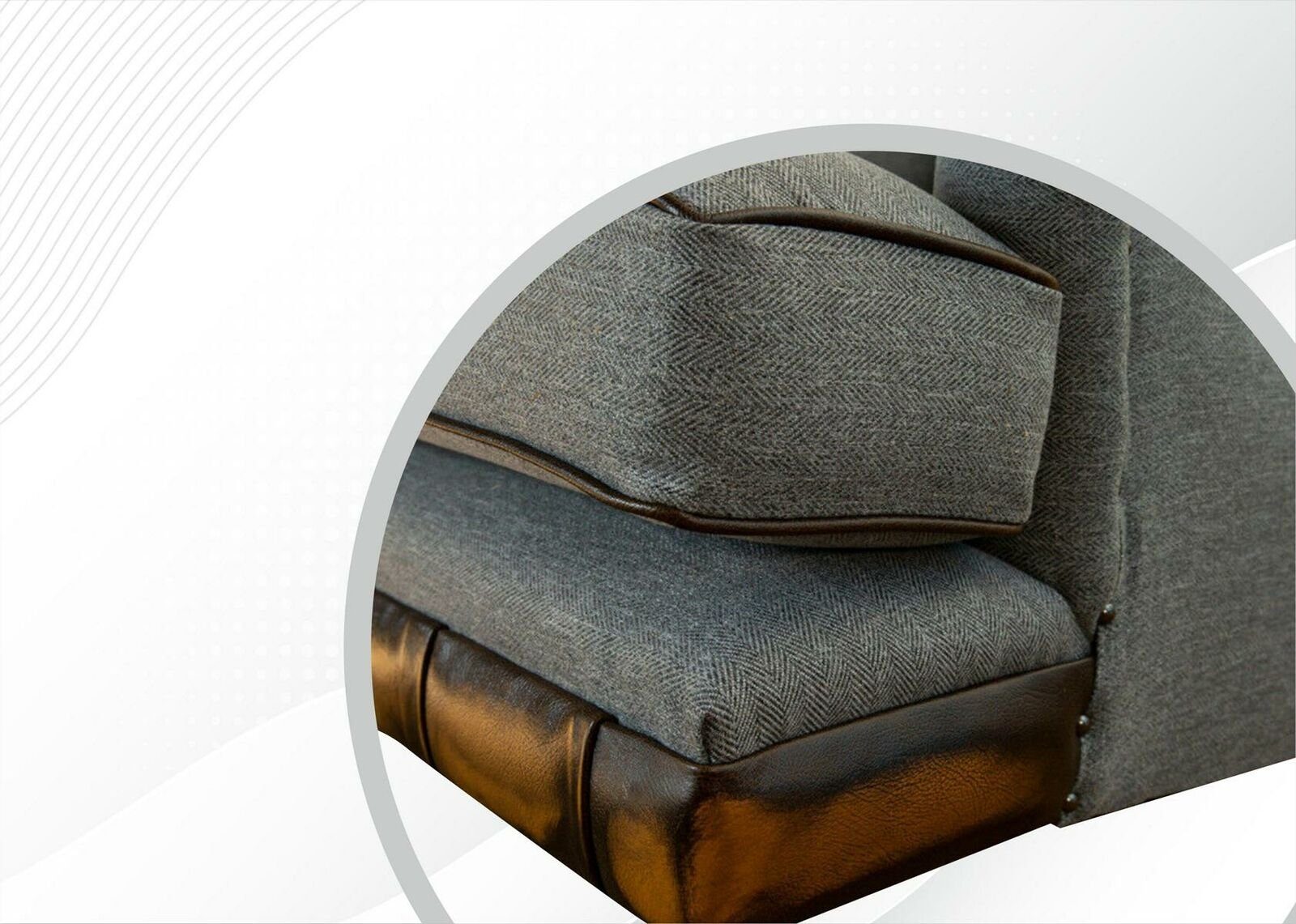 JVmoebel Sessel, Design Lounge Luxus Chair Sessel Leder 1 Chaise Sofa Sitzer Textil