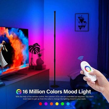 Daskoo LED Stehlampe LED Stehleuchte mit Fernbedienung, 2800 lm, 20 W, Farbwechsel,RGB, LED fest integriert, RGB, Stehleuchte für Wohnzimmer, Schlafzimmer