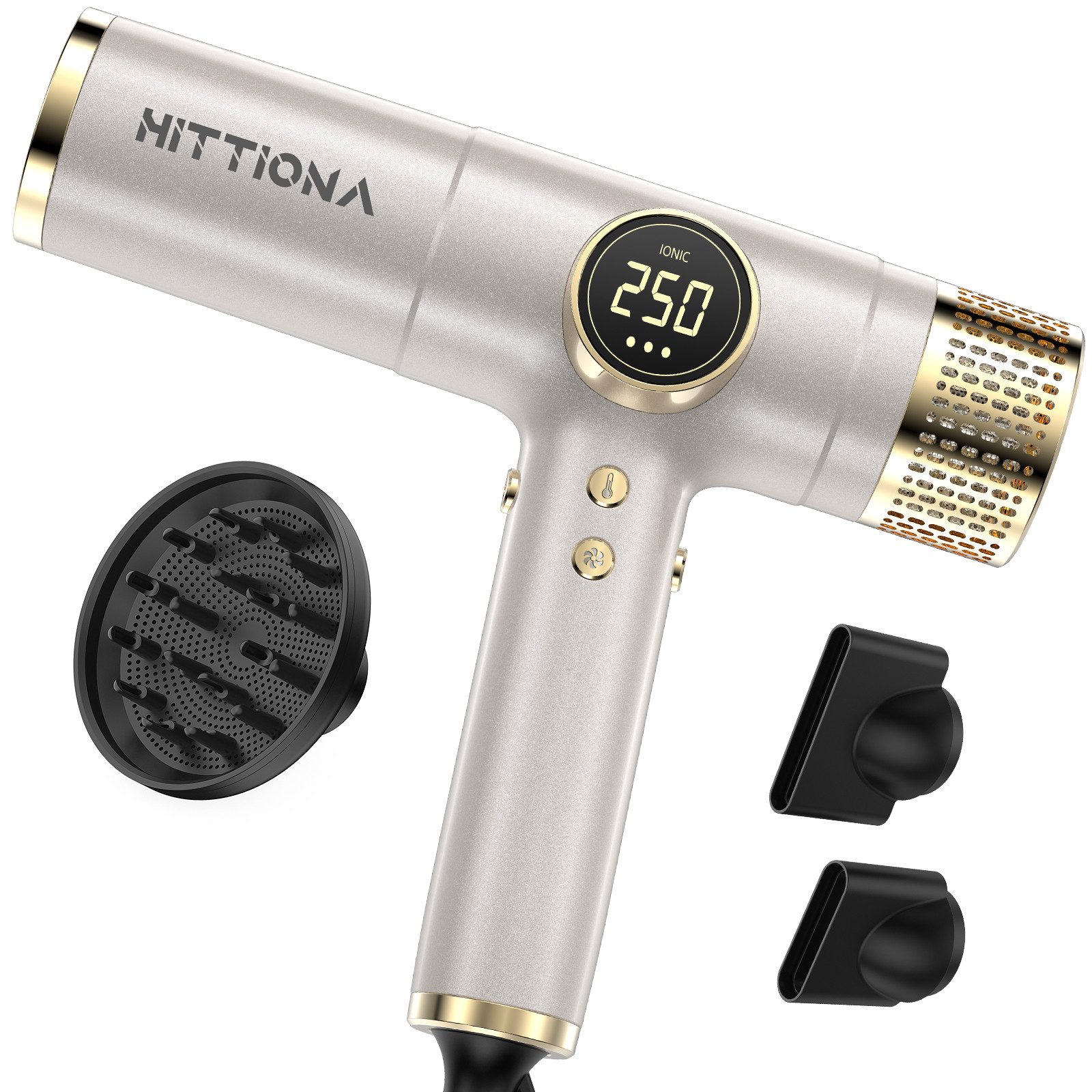 Rolipo Ionic-Haartrockner 200 Mio. Ionen-Haartrockner 2000W, 110.000 U/min, Multihaarstyler, 2000 W, Hairstyler, Reisespannung 100-240V, Überhitzungsschutz