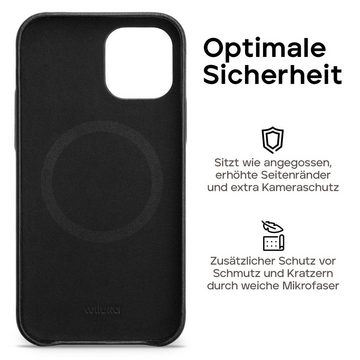 wiiuka Smartphone-Hülle skiin Handyhülle für iPhone 14, Handgefertigt - Deutsches Leder, Premium Case