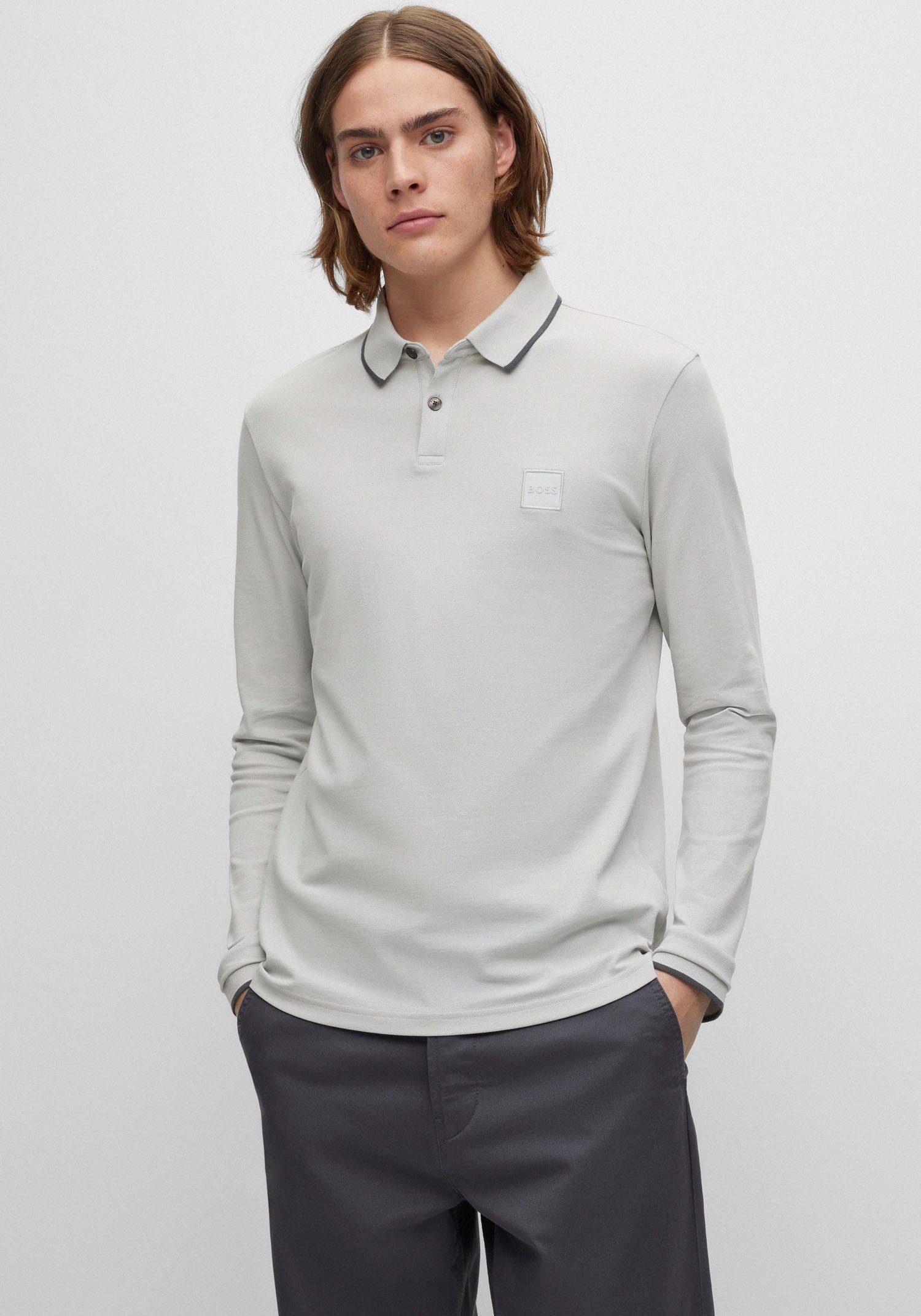 BOSS ORANGE Poloshirt Passertiplong in feiner Baumwollqualität, Aus softem,  elastischem Baumwoll-Piqué