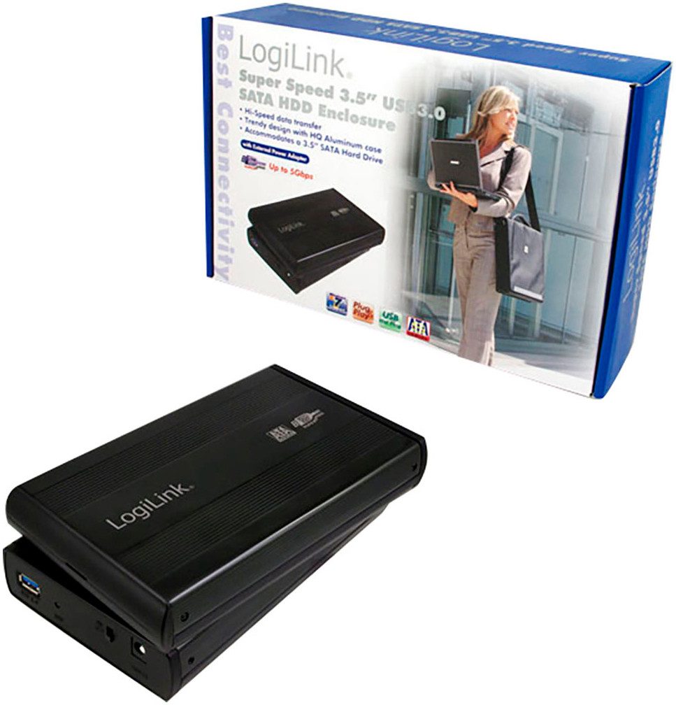 LogiLink USB 3.0 Gehäuse für 3,5 Zoll SATA HDD HDD-Festplatte 3,5"