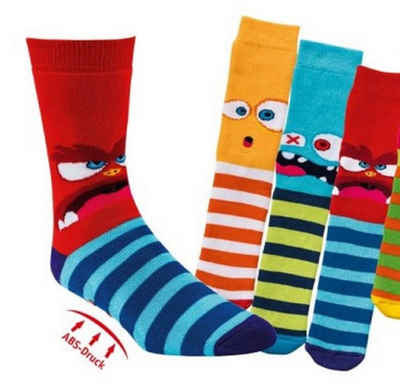 Socks 4 Fun ABS-Socken Socks 4 Fun Kinder ABS Шкарпетки lustige Monster 3-er Bündel (3-er Bündel, 1-Paar, 3er-Bündel) ABS-Druck