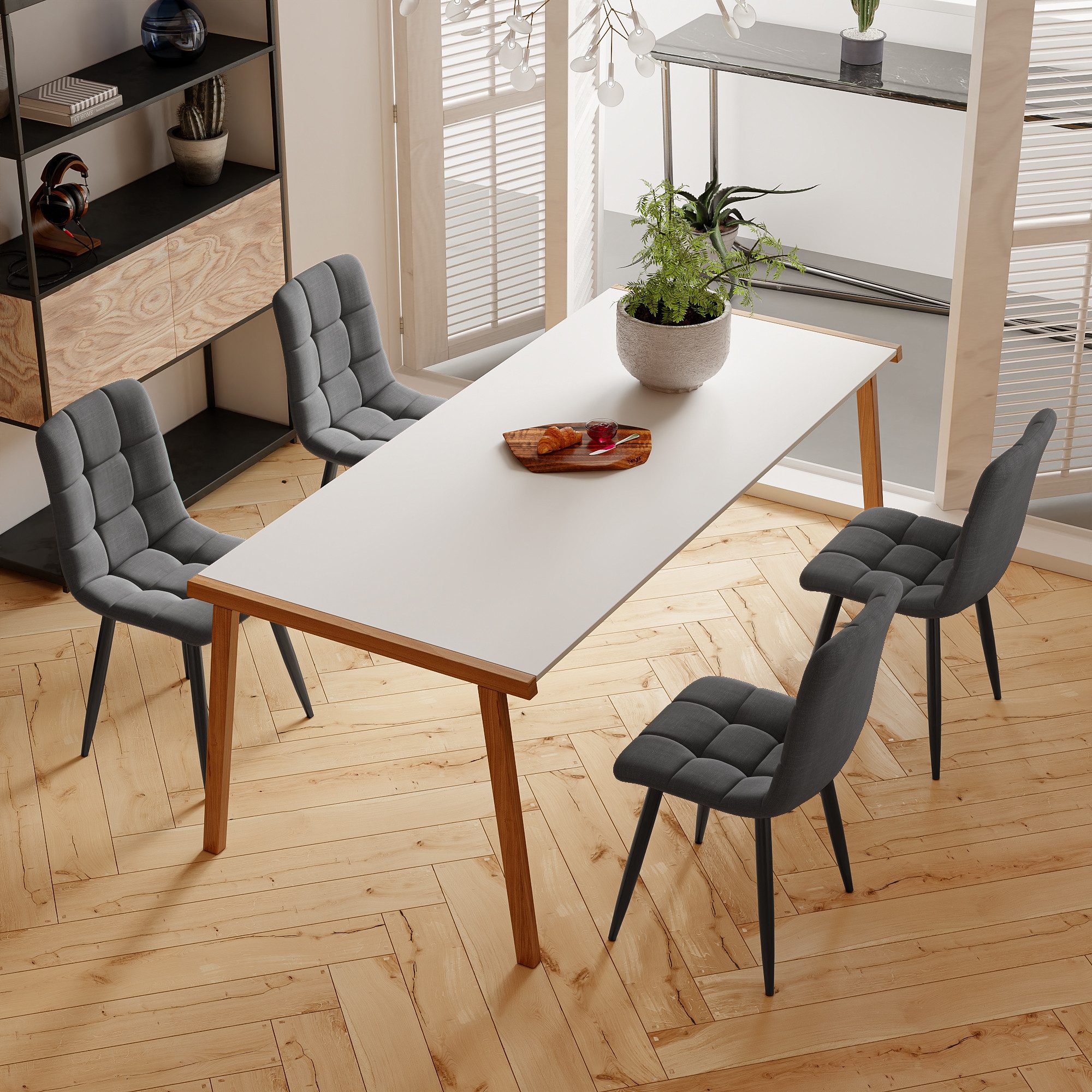 FUROKOY Polsterstuhl (4 St), Esszimmerstühle 4er günstig online kaufen