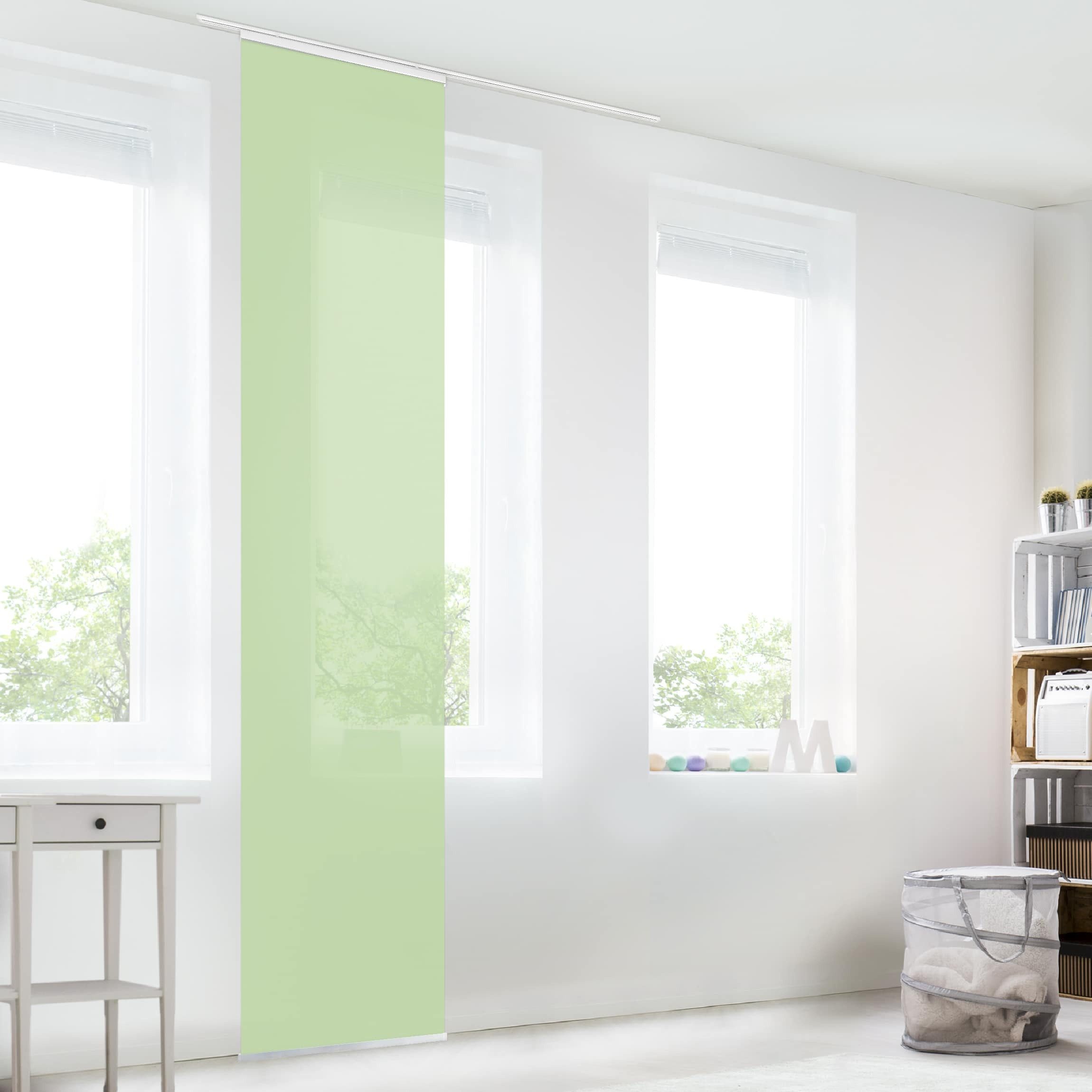 Bilderdepot24 Schiebegardine modern Flächenvorhang blickdicht Mint, günstig online kaufen