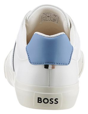 BOSS Aiden Tenn Sneaker mit kontrastfarbenen Details, Freizeitschuh, Halbschuh, Schnürschuh
