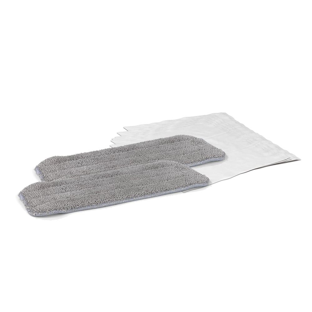 CLEANmaxx Reinigungsbürsten-Set CLEANmaxx Spray-Mopp Ersatz-Wischtuch 12er-Set, Ersatz-Wischtuch 4er-Set grau
