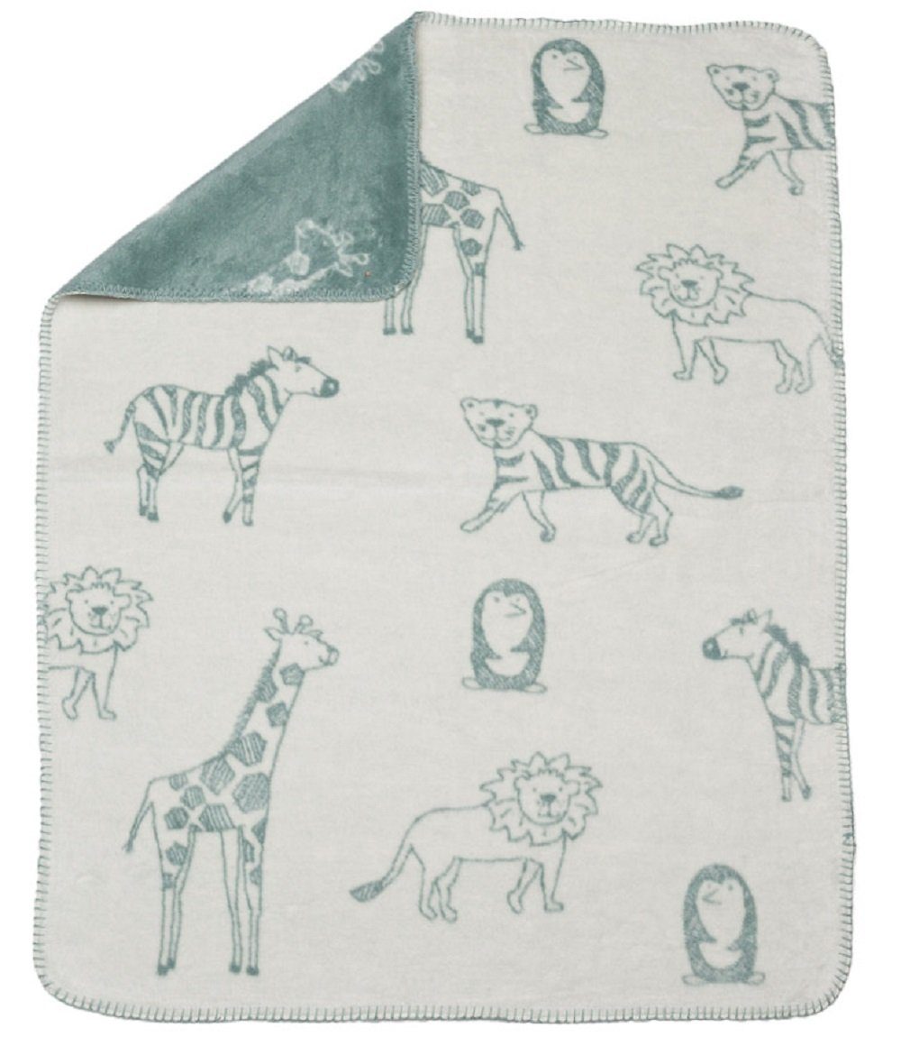 Babydecke Panda 'Dschungeltiere' 75 x 100 cm, DAVID FUSSENEGGER