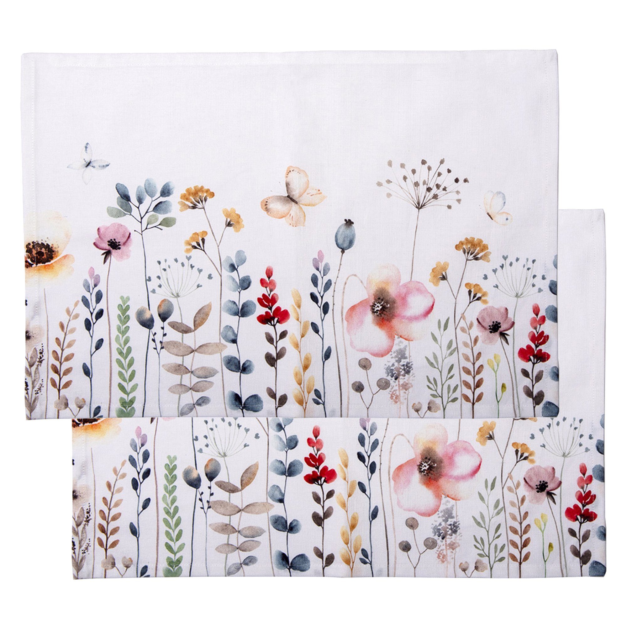 Clayre & Eef Platzset Flowerbomb, (Set, 2-St., 2-teilig), Tischsets Platzse günstig online kaufen