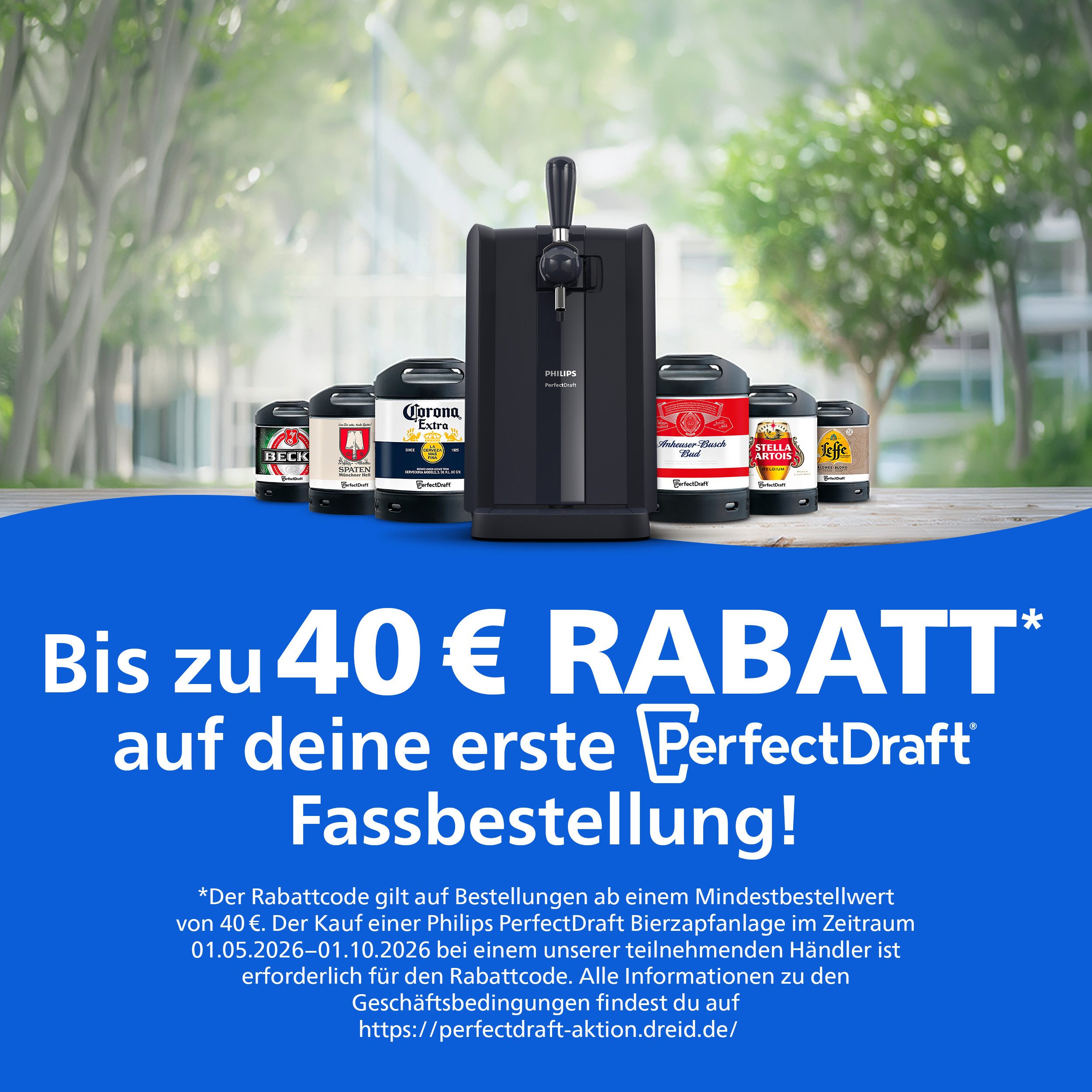 Philips Bierzapfanlage Perfect Draft 5000 Series, mit 3 Grad Kühlung und LED Beleuchtung