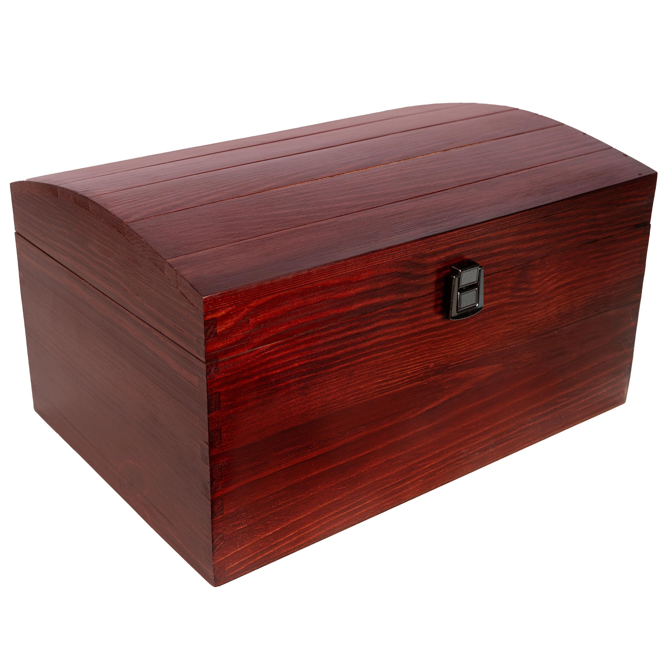Creative Deco Holzkiste Holztruhe Holzkiste mit Deckel und Schloss