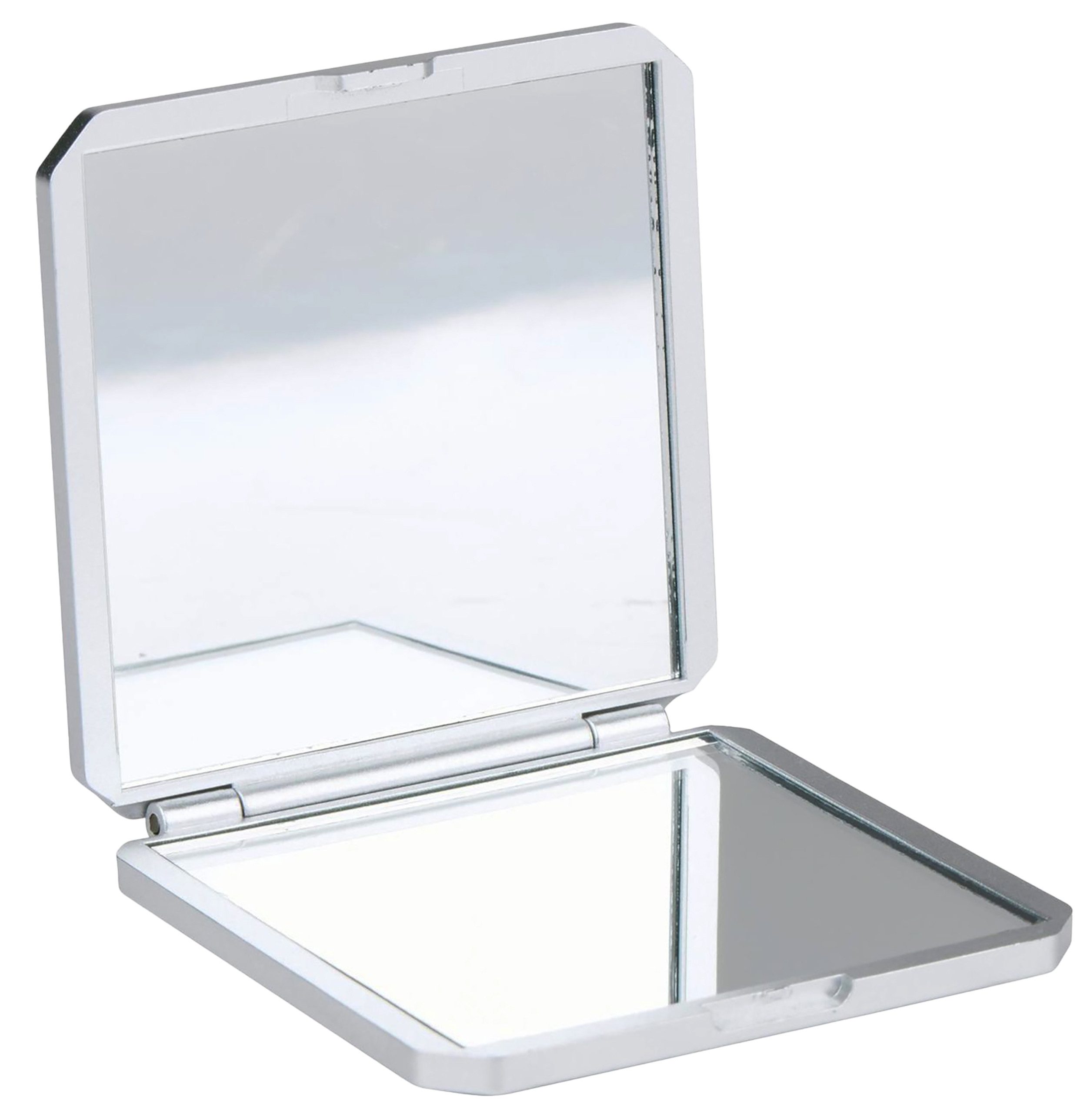 Taschenspiegel TASCHENSPIEGEL doppelseitig klappbar Kosmetikspiegel 51 (Silber)