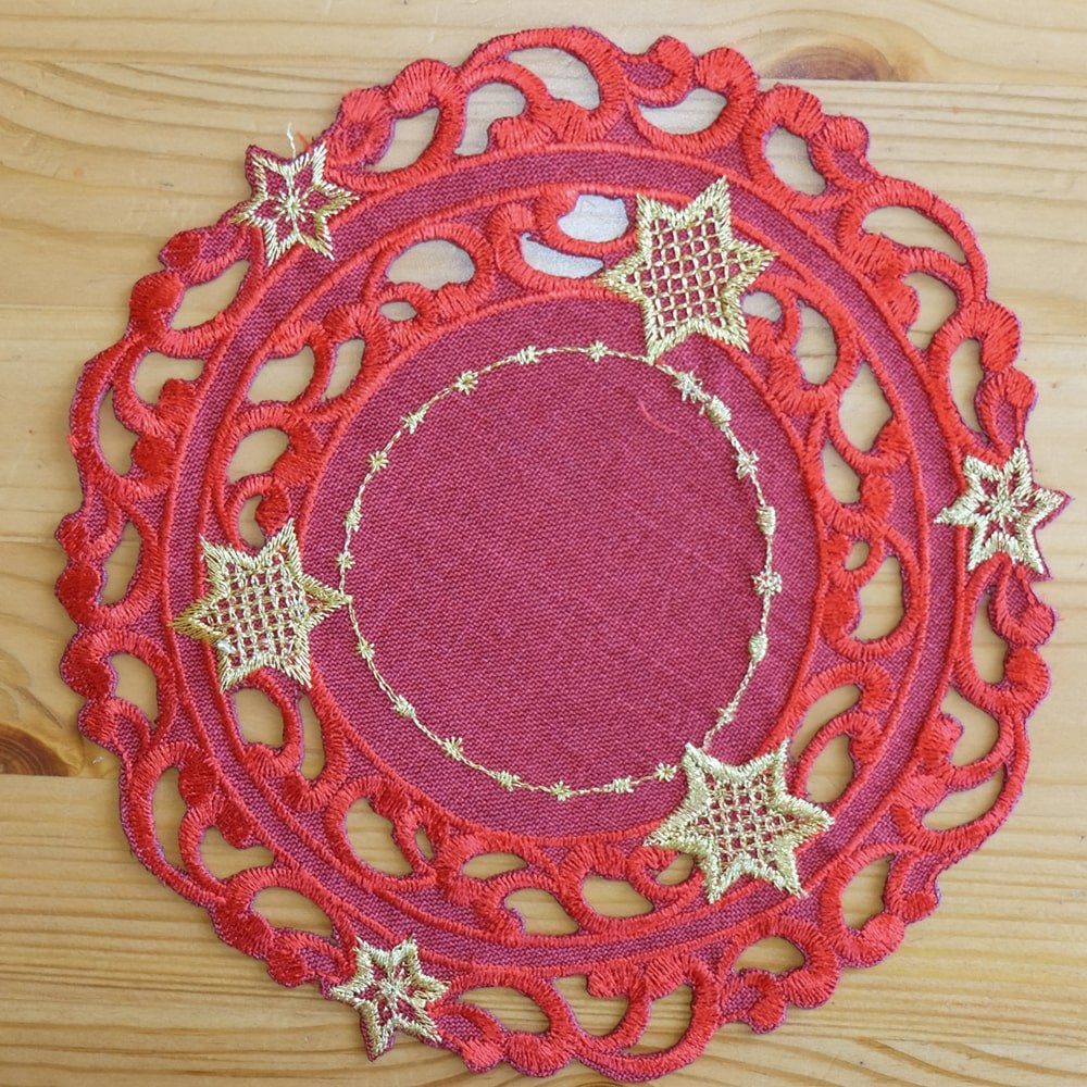 matches21 HOME & HOBBY Tischdecke Tischdeckchen SELINA Stern Cutout Stick r günstig online kaufen