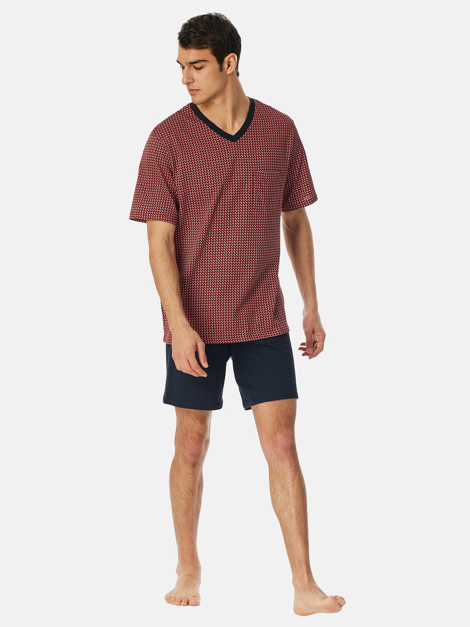 Schiesser Pyjama V-Ausschnitt - Comfort Nightwear günstig online kaufen
