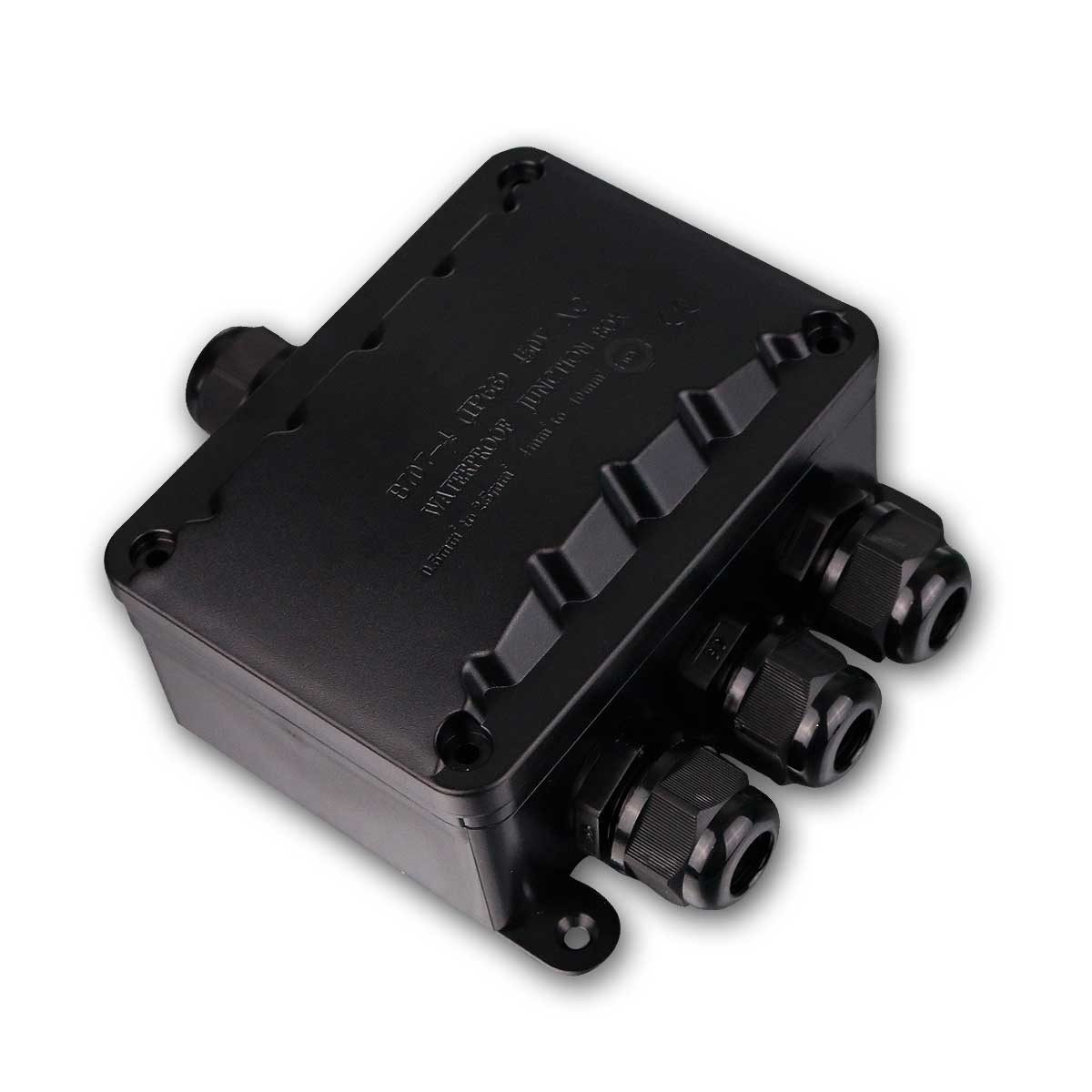 ChiliTec Kabelbox Kabelverbinder-Box, wasserdicht IP66, für 4 Kabel
