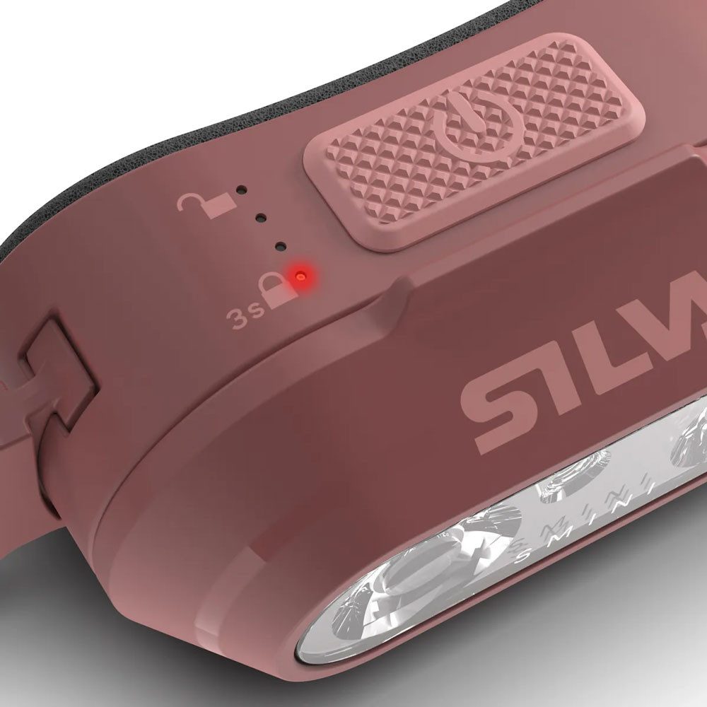 Silva LED Stirnlampe Smini Fly LED Stirnlampe 250 Lumen mit Kordelstirnband - Rosa (1-St), sehr leicht, lange Laufzeit