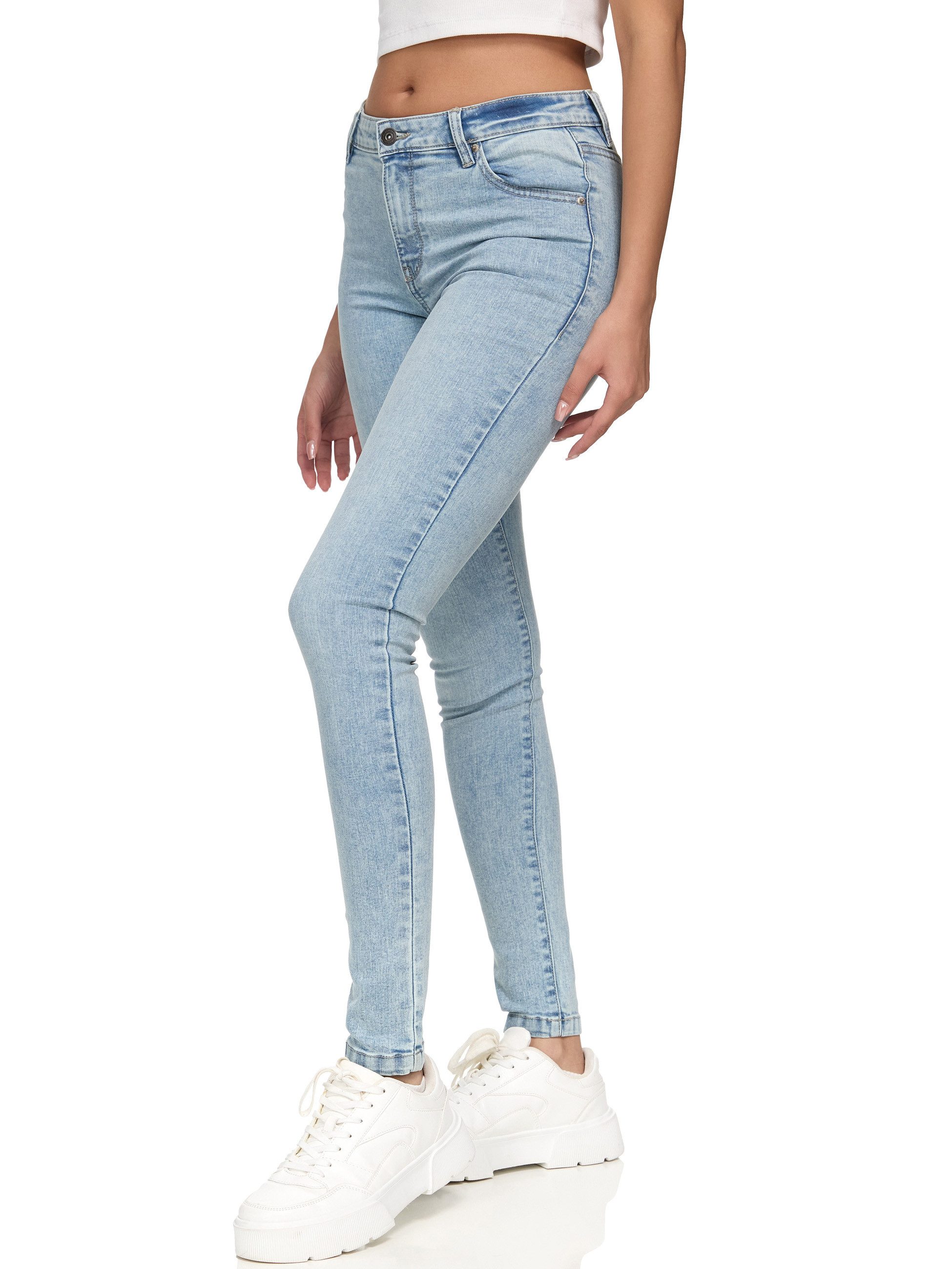 REPUBLIX Stretch-Jeans Tori Damen Mid Waist Stretch Denim Jeans Basic