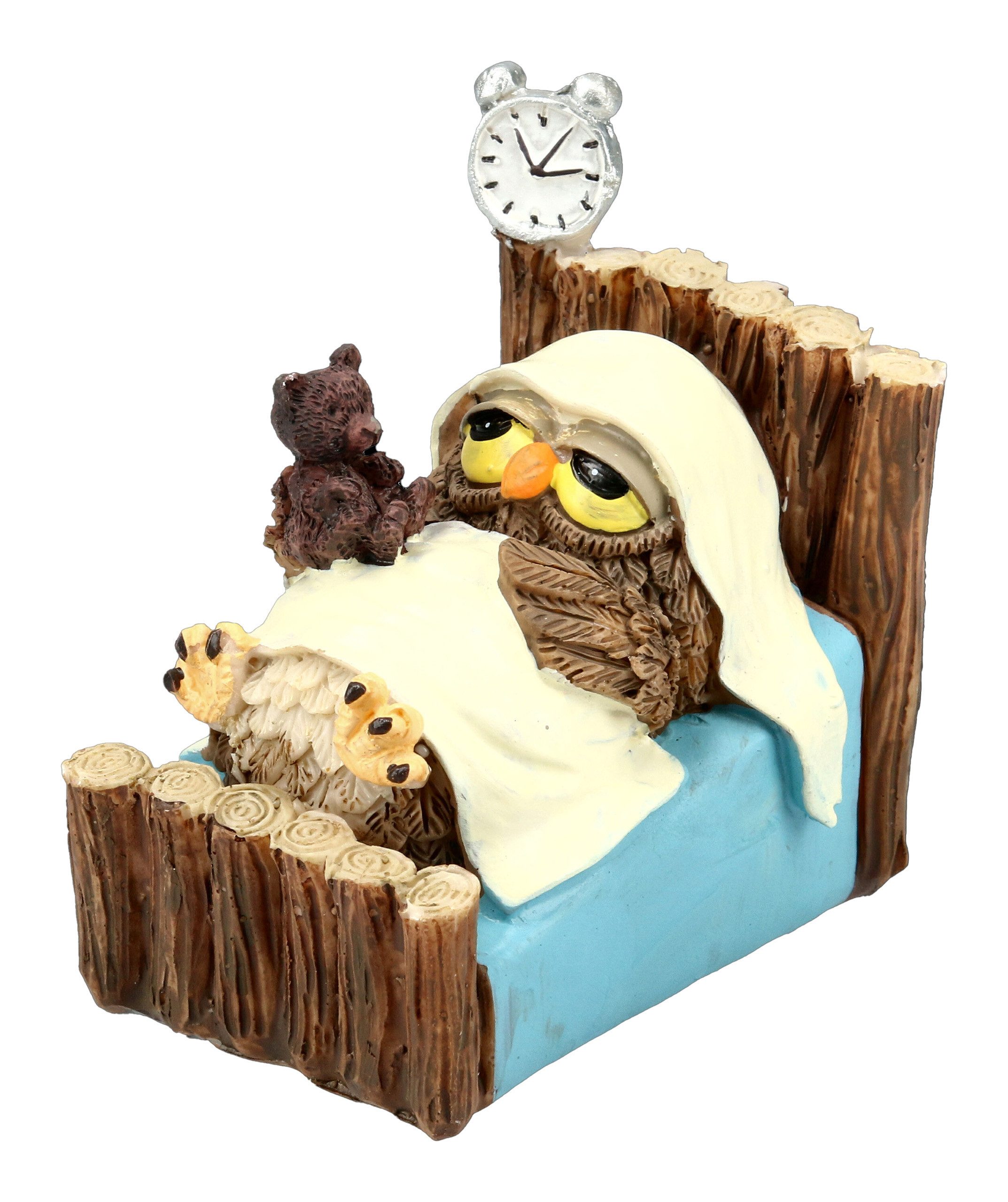 Figuren Shop GmbH Tierfigur Gute Nacht - Lustige Eulen Figur - Tierfigur Dekoration
