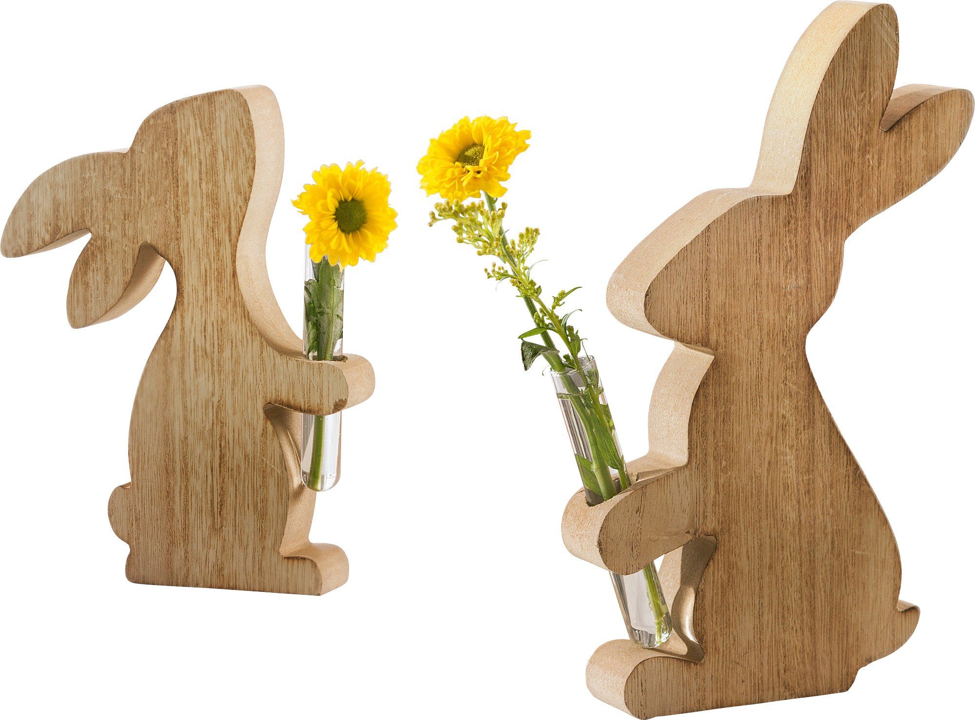 Dekovase Hase mit Vase 2er-Set