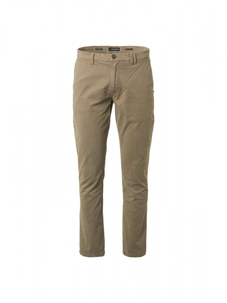 Chinohose Pants Chino Garment Dyed Stretch Taupe