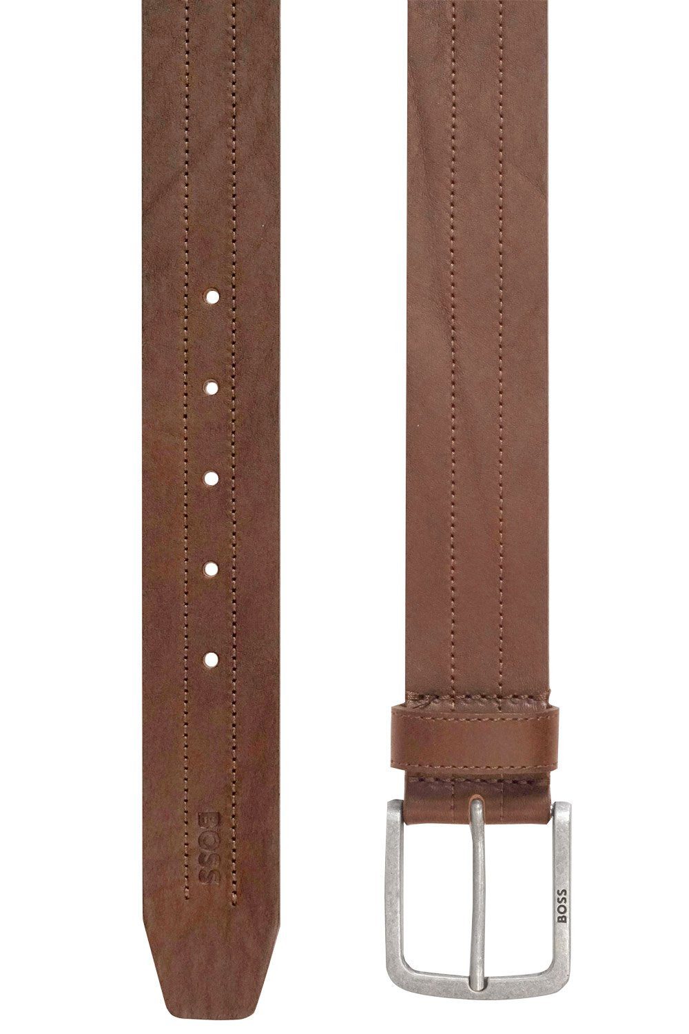 BOSS Ledergürtel Herren-LederJor Medium Braun