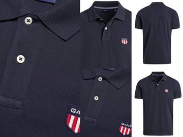 Gant Poloshirt GANT Polo Shirt Retro Shield Polohemd Pique Logo Hemd T-shirt Top Polo