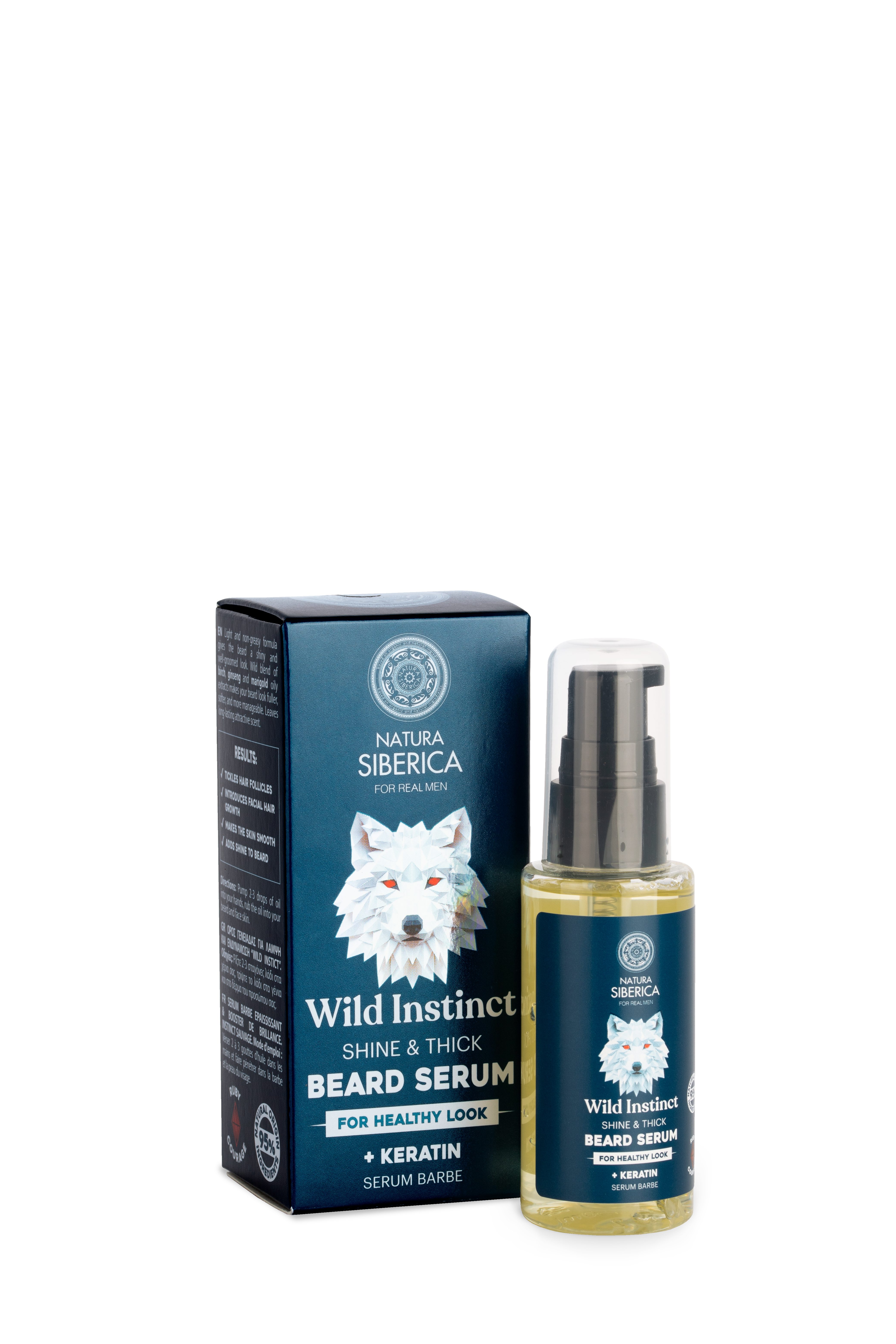Natura Siberica Bartöl Men Wild Instinct. Shine & Thick Beard Serum, For Healthy Look, 50 ml