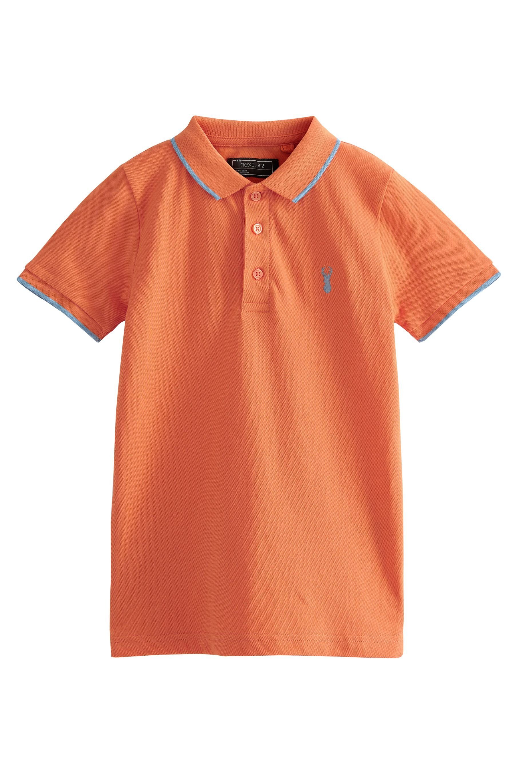 Next Poloshirt Kurzärmeliges Orange Polo-Shirt (1-tlg)