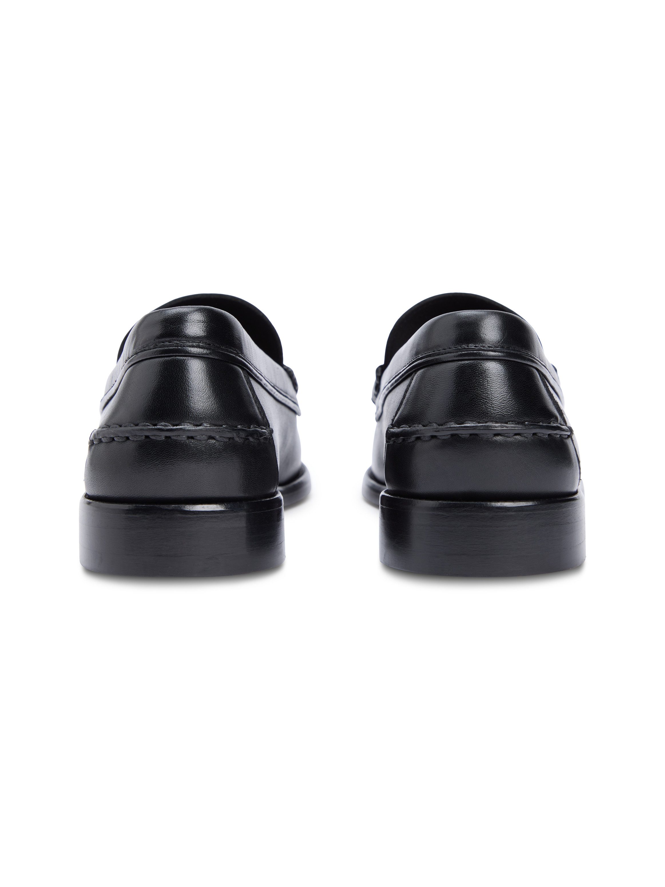 Tommy Hilfiger HILFIGER PENNY CRUST LTH LOAFER Loafer Slipper, Businessschuh mit Zierriegel und Penny