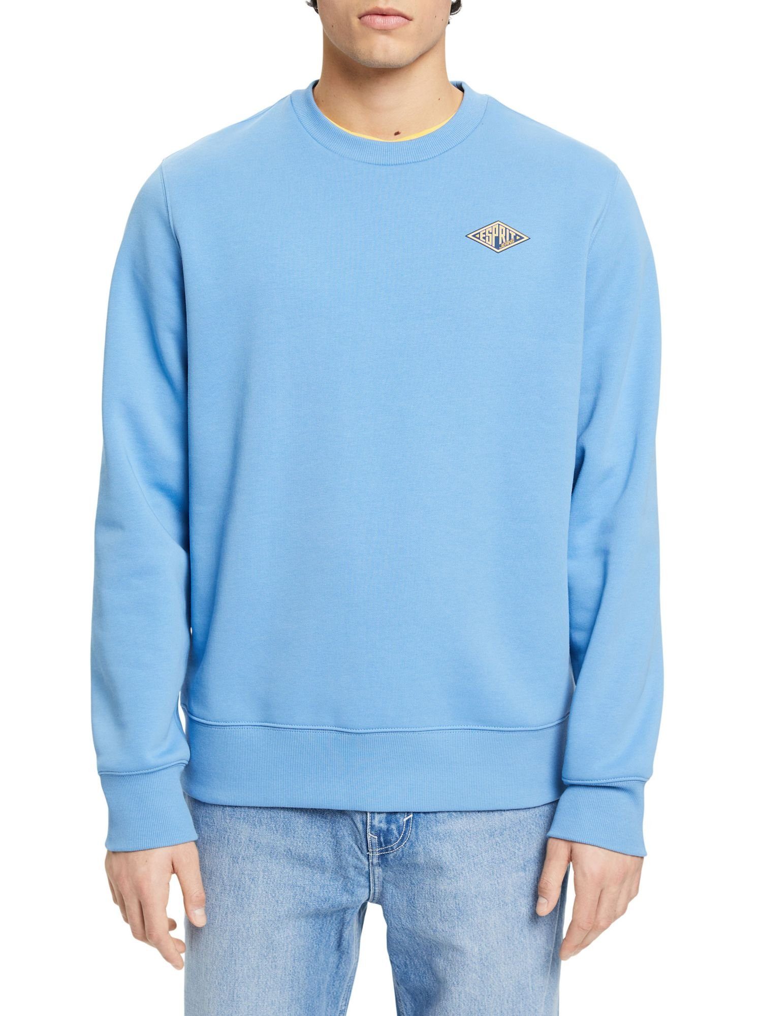 Sweatshirt LIGHT Rundhals-Sweatshirt LAVENDER Esprit BLUE (1-tlg) mit Logoprint